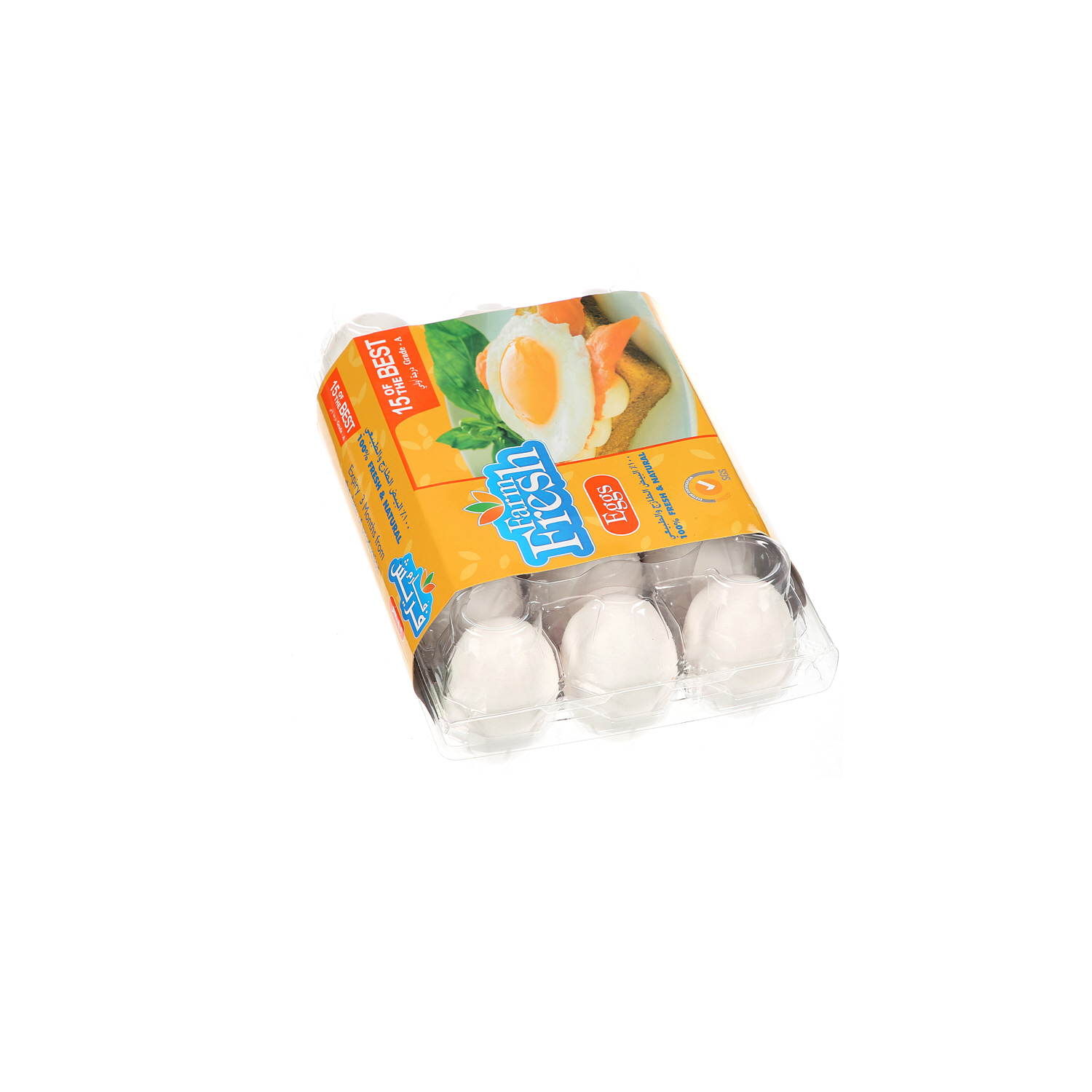 Farm Fresh White Eggs 15 Pack