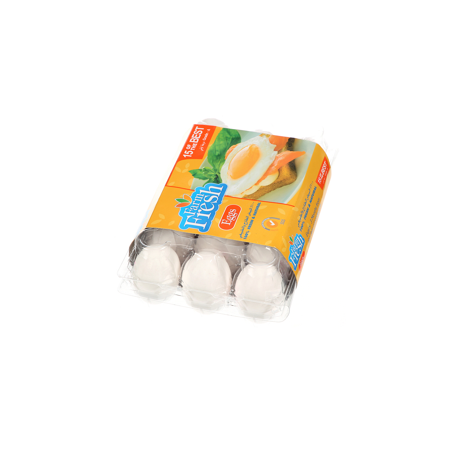 Farm Fresh White Eggs 15 Pack
