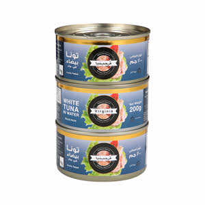 Virginia Tuna White Meat in Water 200gm × 3PCS