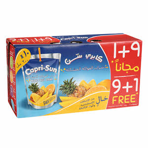 Capri Sun Mixed Fruit Drink 200Ml 9+1