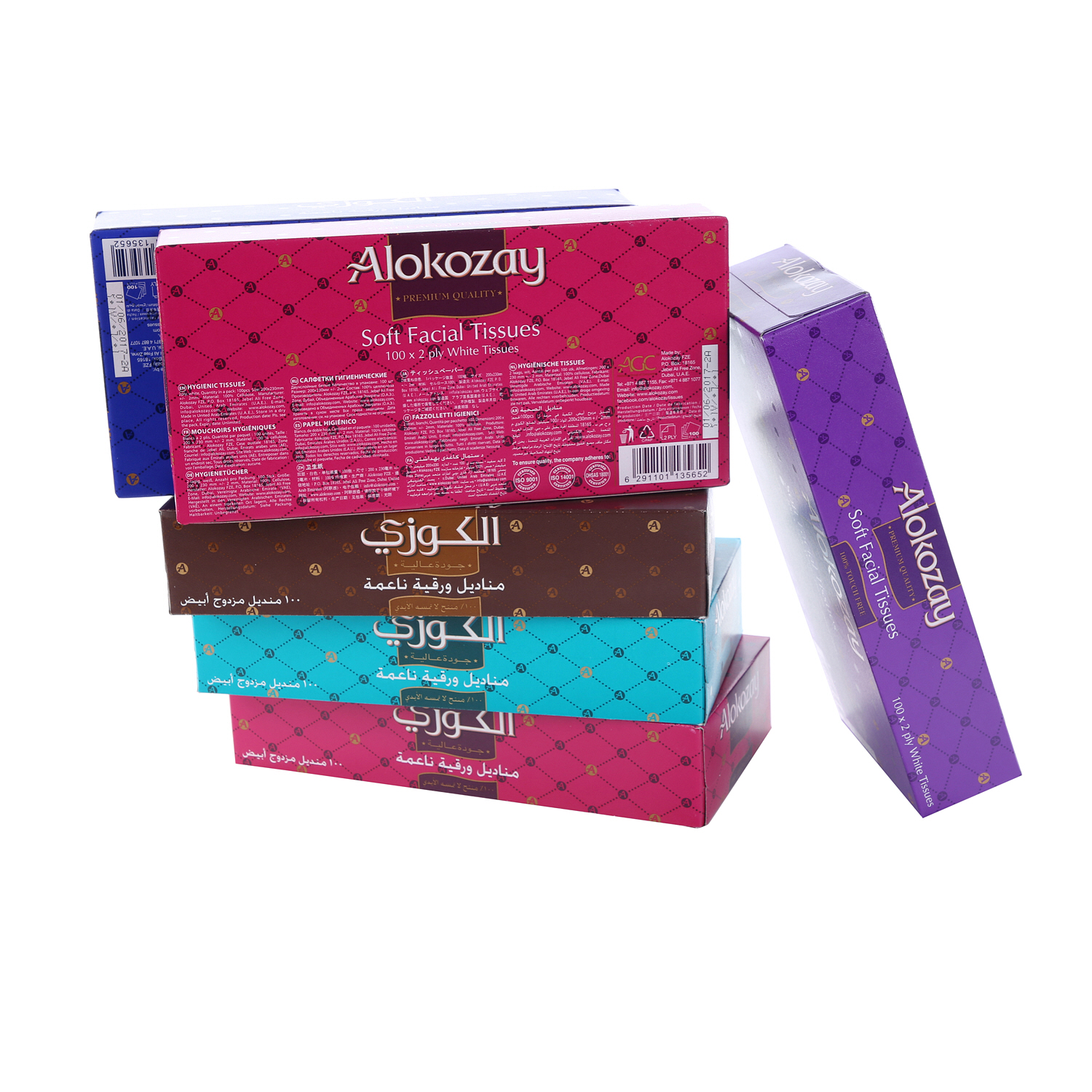 Alokozay Facial Tissue 100 × 6 Pack