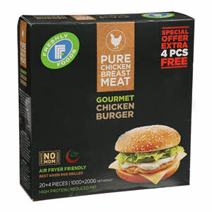 Freshly Foods Chicken Burger 50 g × 20 Pack