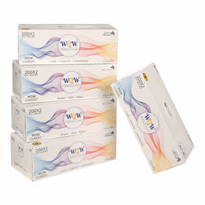 World of Wipes Facial Tissue Classic2Ply  200S× 5Pcs