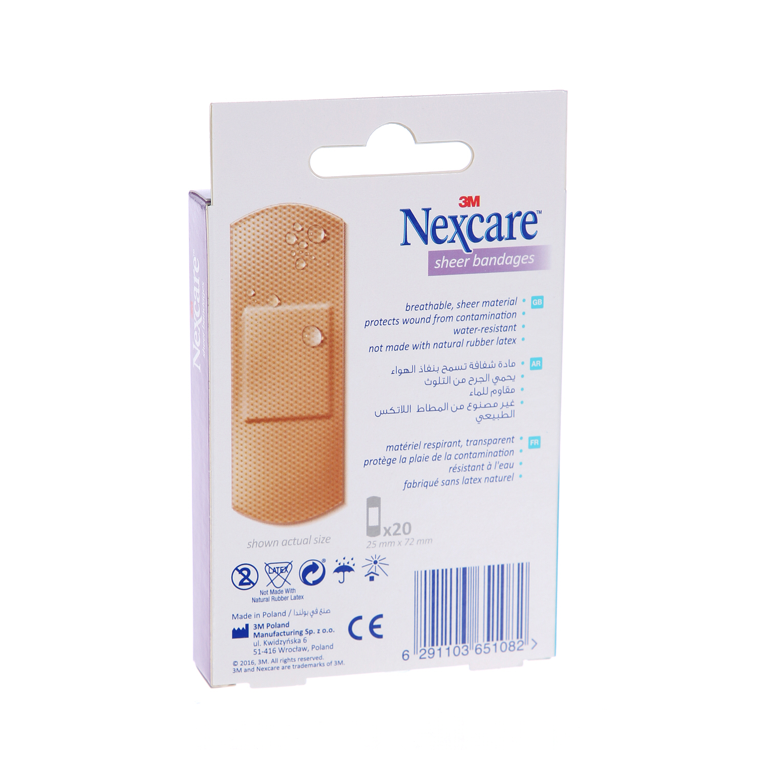 Nexcare™ Sheer Adhesive Bandages 20 Pieces