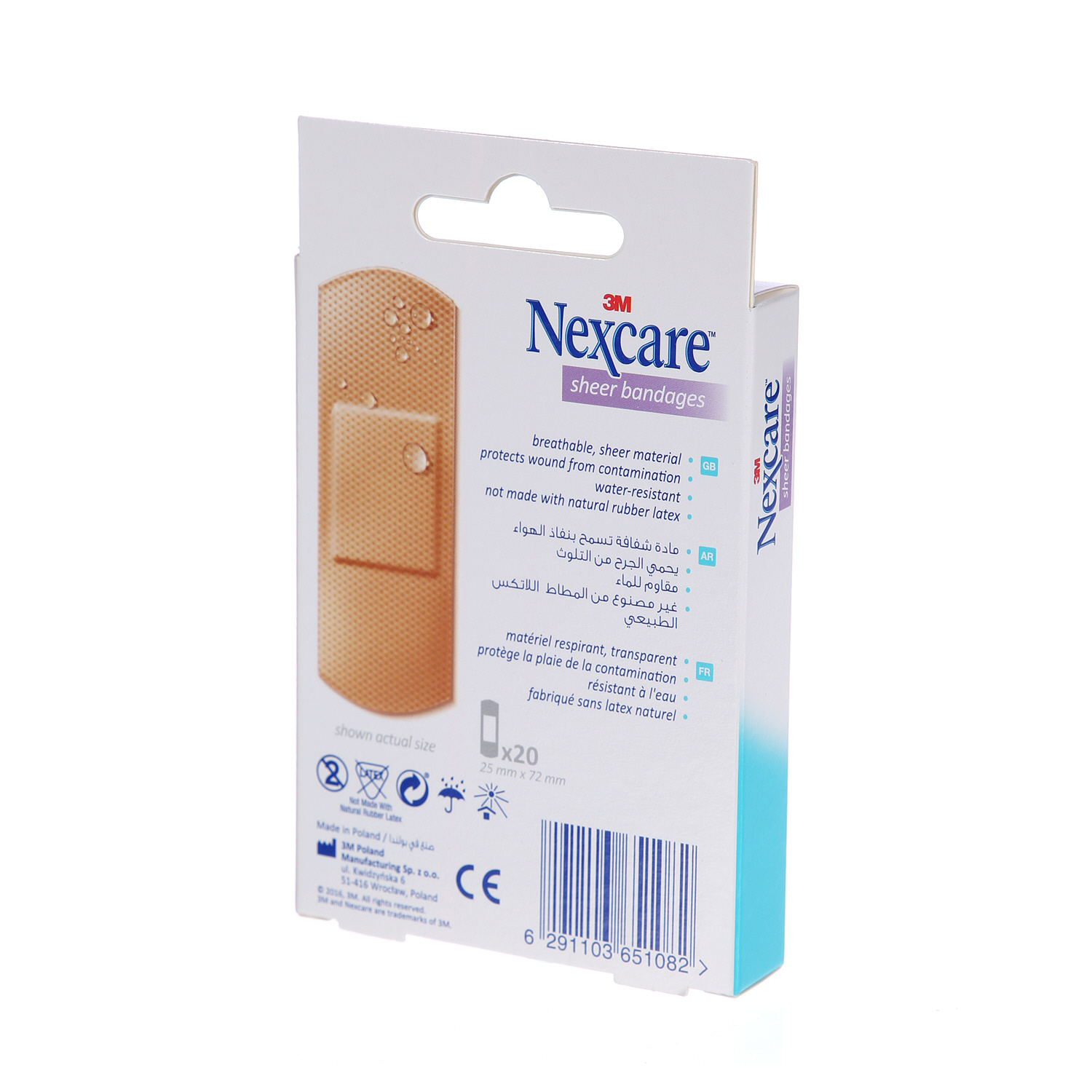 Nexcare™ Sheer Adhesive Bandages 20 Pieces