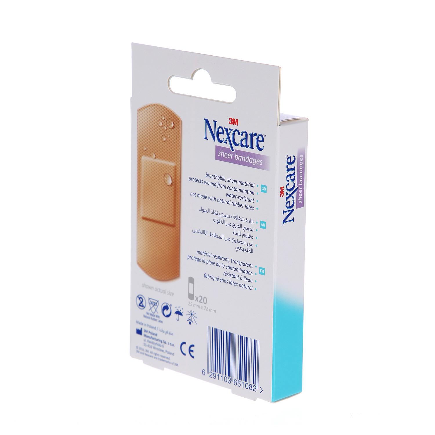 Nexcare™ Sheer Adhesive Bandages 20 Pieces