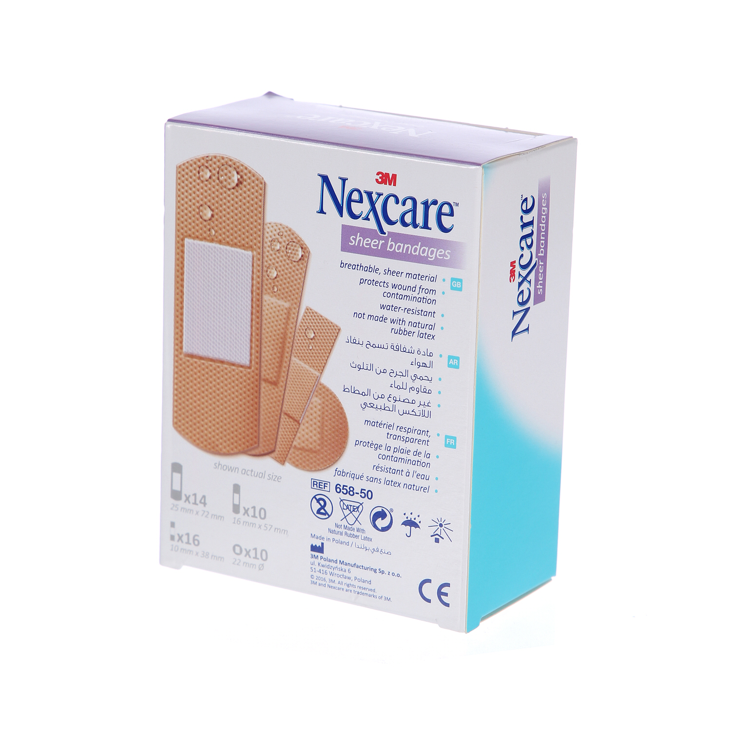 3M Nexcare Clear Waterproof Bandage 50 Pieces