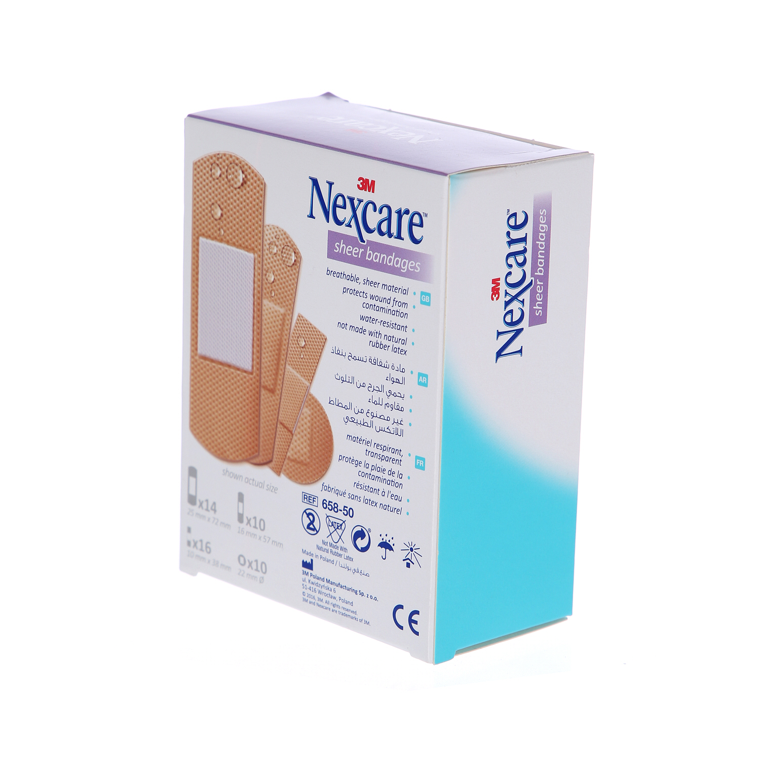 3M Nexcare Clear Waterproof Bandage 50 Pieces