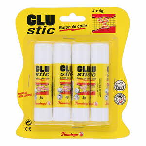 Flamingo Glue Stick 8 g × 4 Pieces