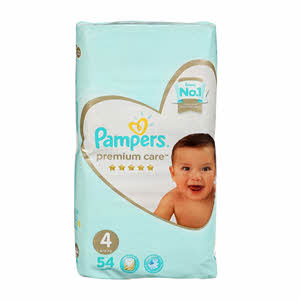 Pampers Premium Care Diapers Size 4, 54 Pieces