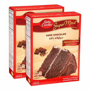 Betty Crocker Dark Chocolate Cake 2 × 510 g