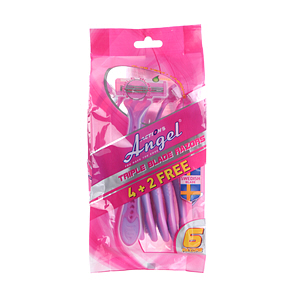 Action Angel Triple Blade Razors 4 + 2 Free