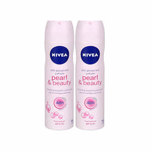 Nivea Deodorant Spray Pearl & Beauty 2 x 150Ml Offer