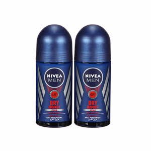 Nivea Dry Impact Roll On For Men 2 × 50 ml