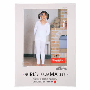 Slugger Girls Pajama Set Stripe 9-16 Year