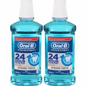 Oral-B Mouth Wash Pro Expert Strong Teeth 500Ml 1+1