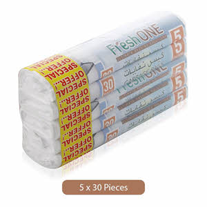 Fresh On Garbage Bag White Bio 5 Gallon 30 Sheet x 5 Pack