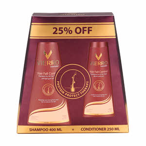 Vierro Shampoo Hair Fall Control 400ml + Conditioner 250ml