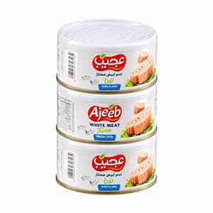Ajeeb White Meat Tuna In Water 3X170G