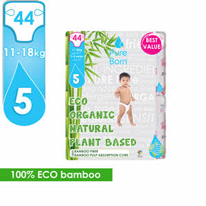 Pureborn Diapers 5 Size 11-18 Kg 44 Diapers Pureborn Diapers 5 Size 11-18 Kg 44 Diapers