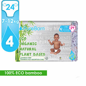 Pureborn Diaper Size 4 Nappy 7-12Kg 24Diaper