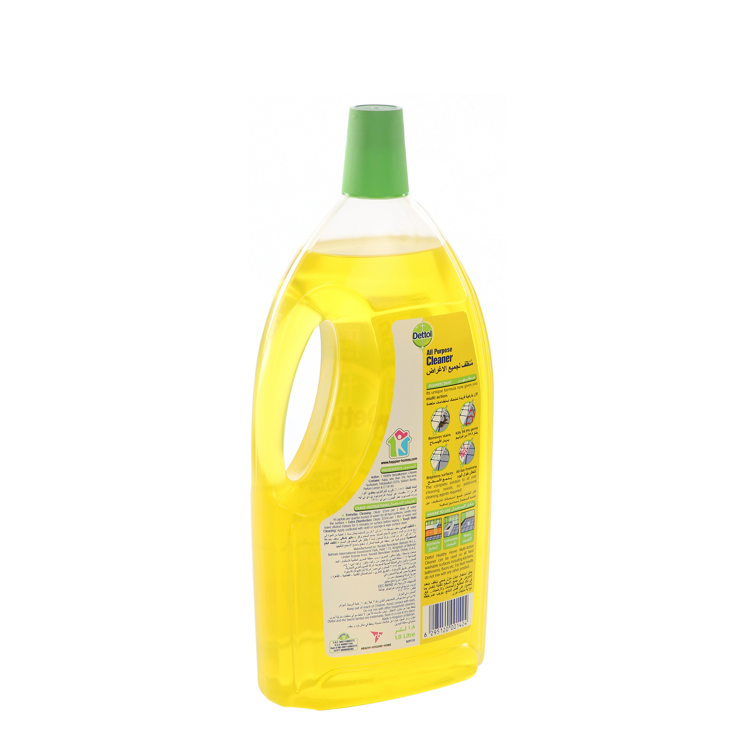 Dettol Multi Action Cleaner 4 In 1 Lemon 1.8 L