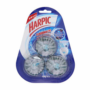 Harpic Flushmatic for Cistern Block Toilet Cleaner Original 50 g × 2 + 1 Pack