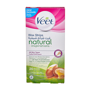 Veet All Skin Hair Remover Wax Strips 20'S