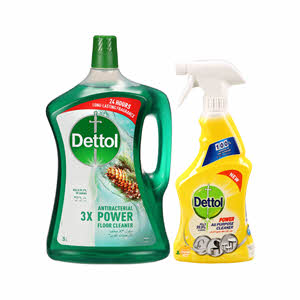 Dettol Multipurpose Cleaner Pine 3 L + Trigger Lemon 500 ml Free