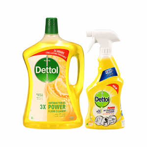 Dettol Multipurpose Cleaner Lemon 3 L + Trigger Lemon 500 ml Free