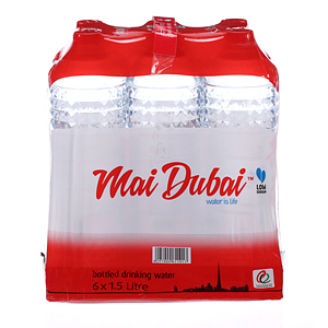 Mai Dubai Drinking Water Bottle 1.5 L × 6 Pack
