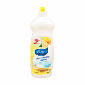 Saif Dishwash Liquid Lemon 1 L