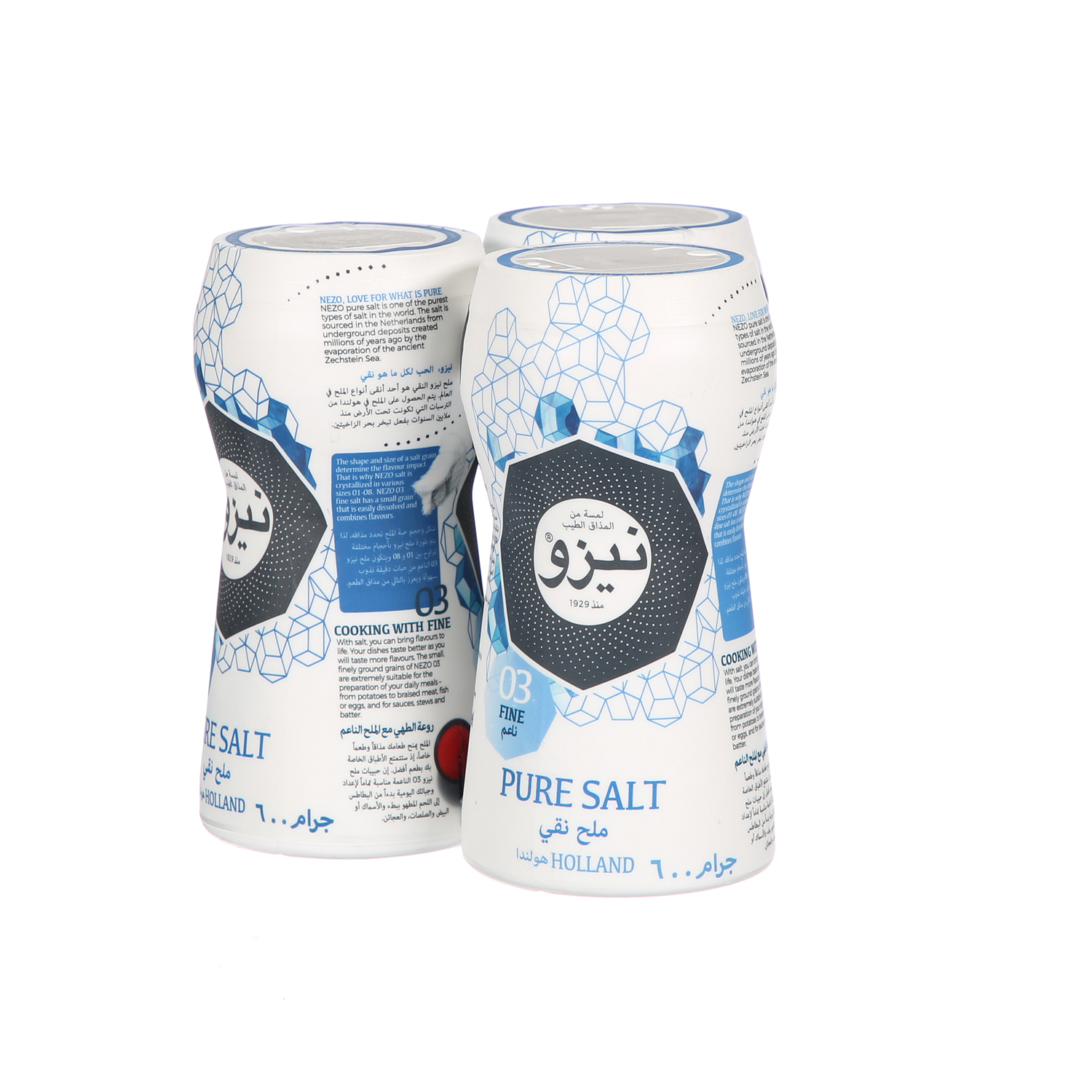 Nezo Refined Salt Blue Bottler 3x600gm