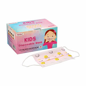 Optitect Kids Disposable Mask Pink 3Ply x 50PCS