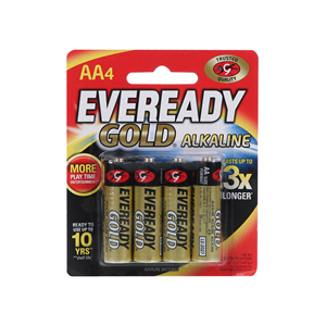 Eveready Battery AA Gold Alkaline 4'S