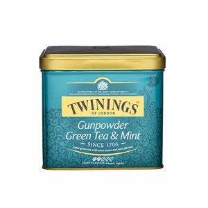 Twinings Gunpower Green Tea With Mint, Luxury Loose Leaf Tea 200 g