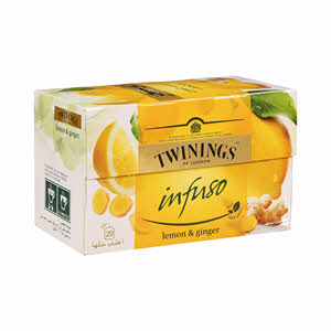 تويننجز أكياس شاي أعشاب الليمون والزنجبيل 20 ظرف شاي