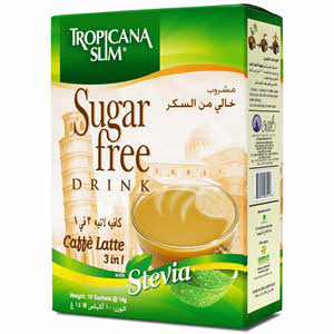 Tropicana Slim Sugar Free Caffe Latte 14 g x 10 Sachets