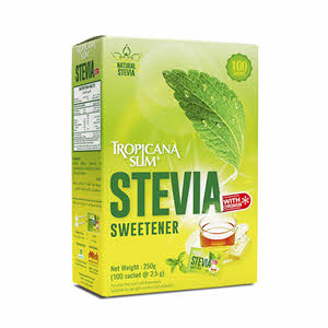 تروبيكانا سلم محلى ستيفيا خالي من السكر 2.5 ج × 100 ظرف