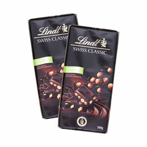 Lindt Dark Chocolate Hazelnut 100gm x 2PCS