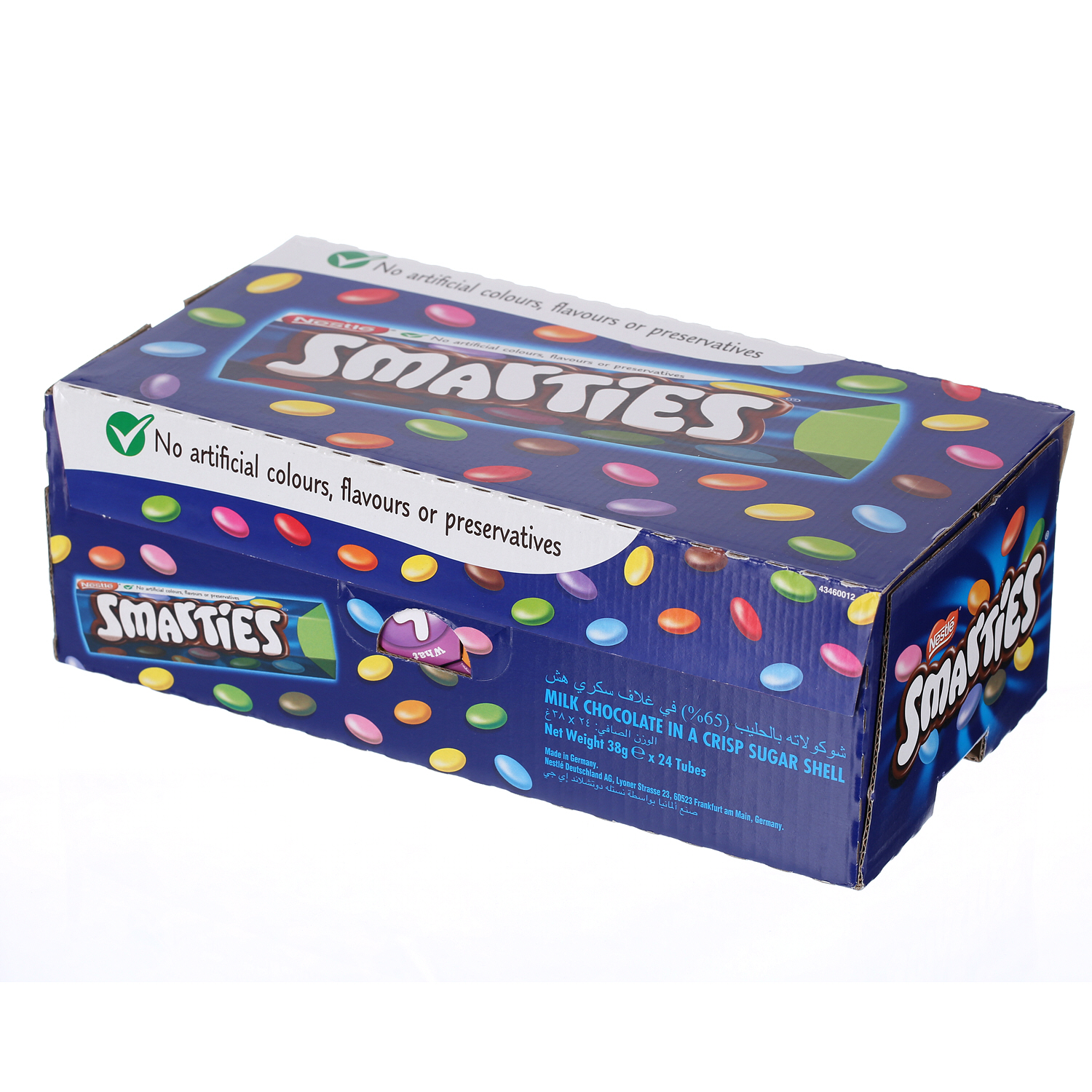 Nestlé Smarties Hexatube Chocolate 40gm × 24'S