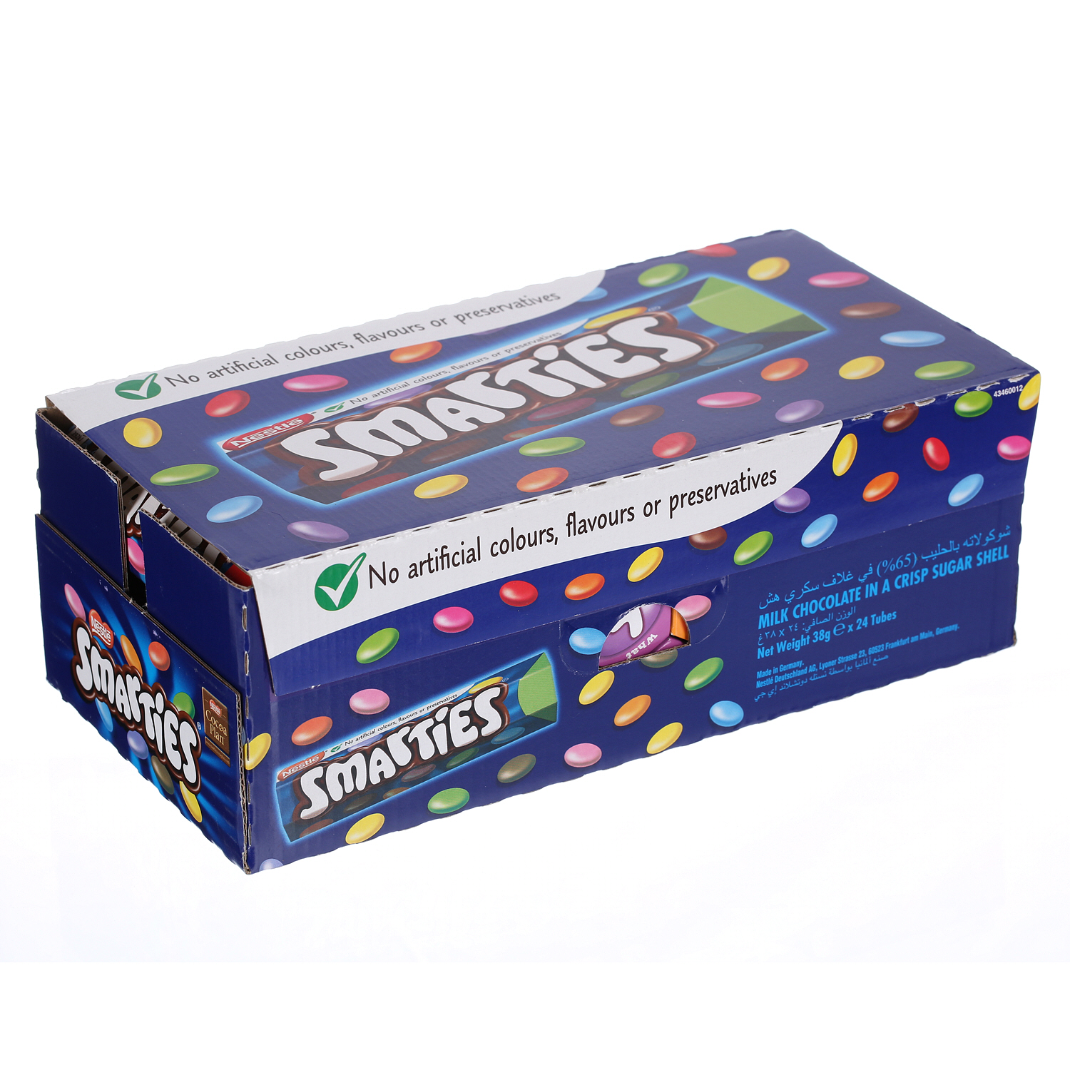 Nestlé Smarties Hexatube Chocolate 40gm × 24'S