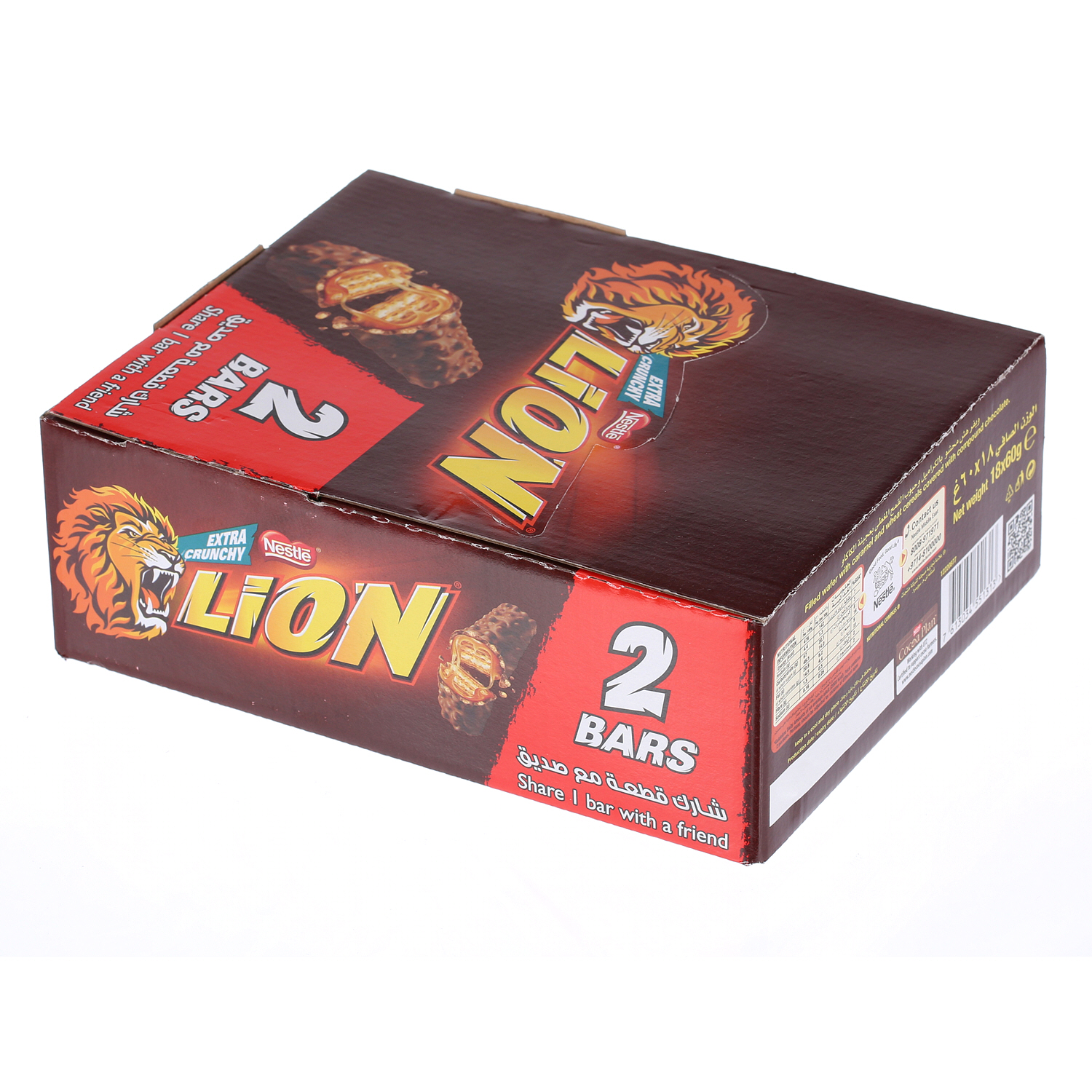 Nestlé Lion Chocolate Bar 2 Packs 60gm × 18'S