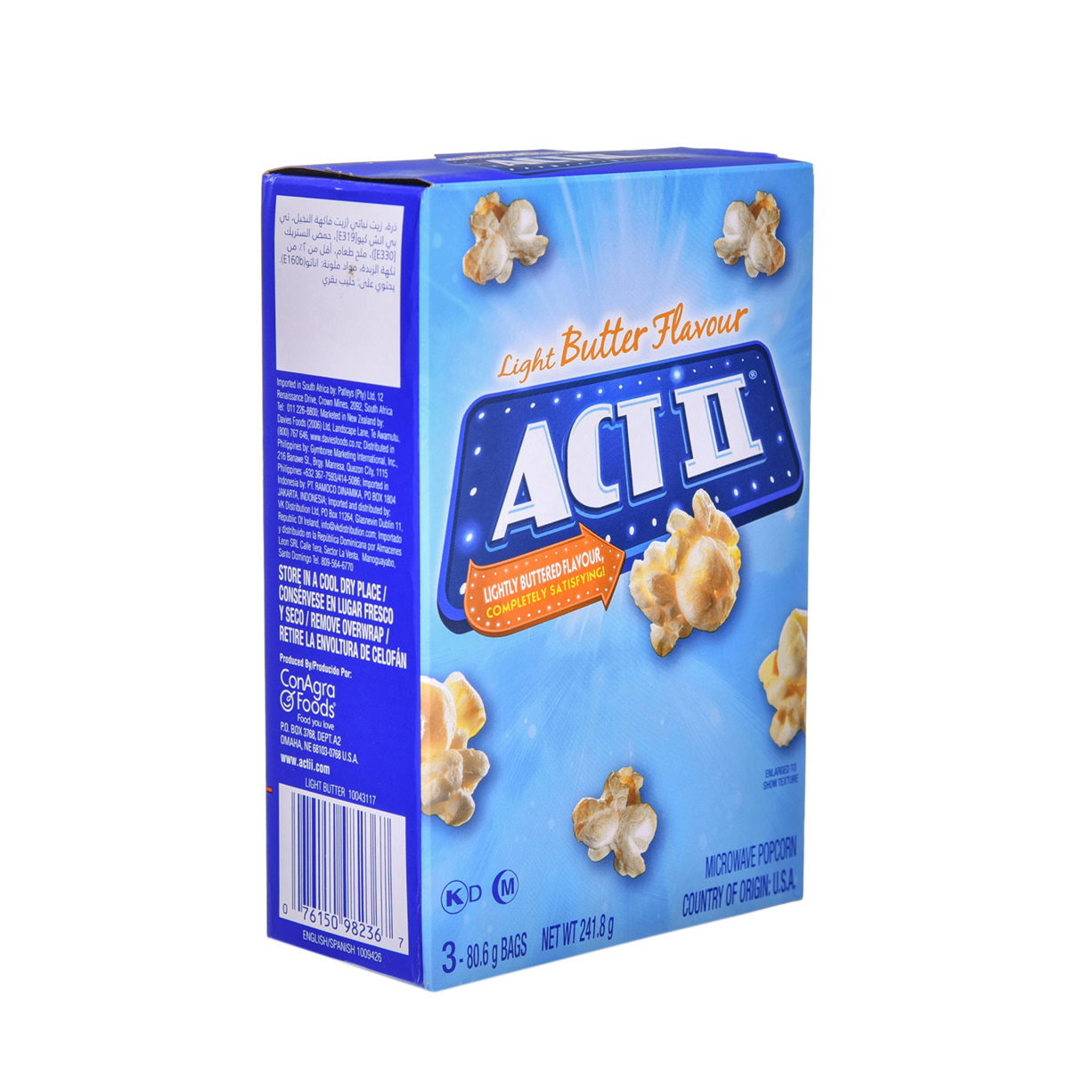 Acio Popcorn ACI Light Butter Microwave Popcorn 241.8 g | Sharjah Co-operative Society
