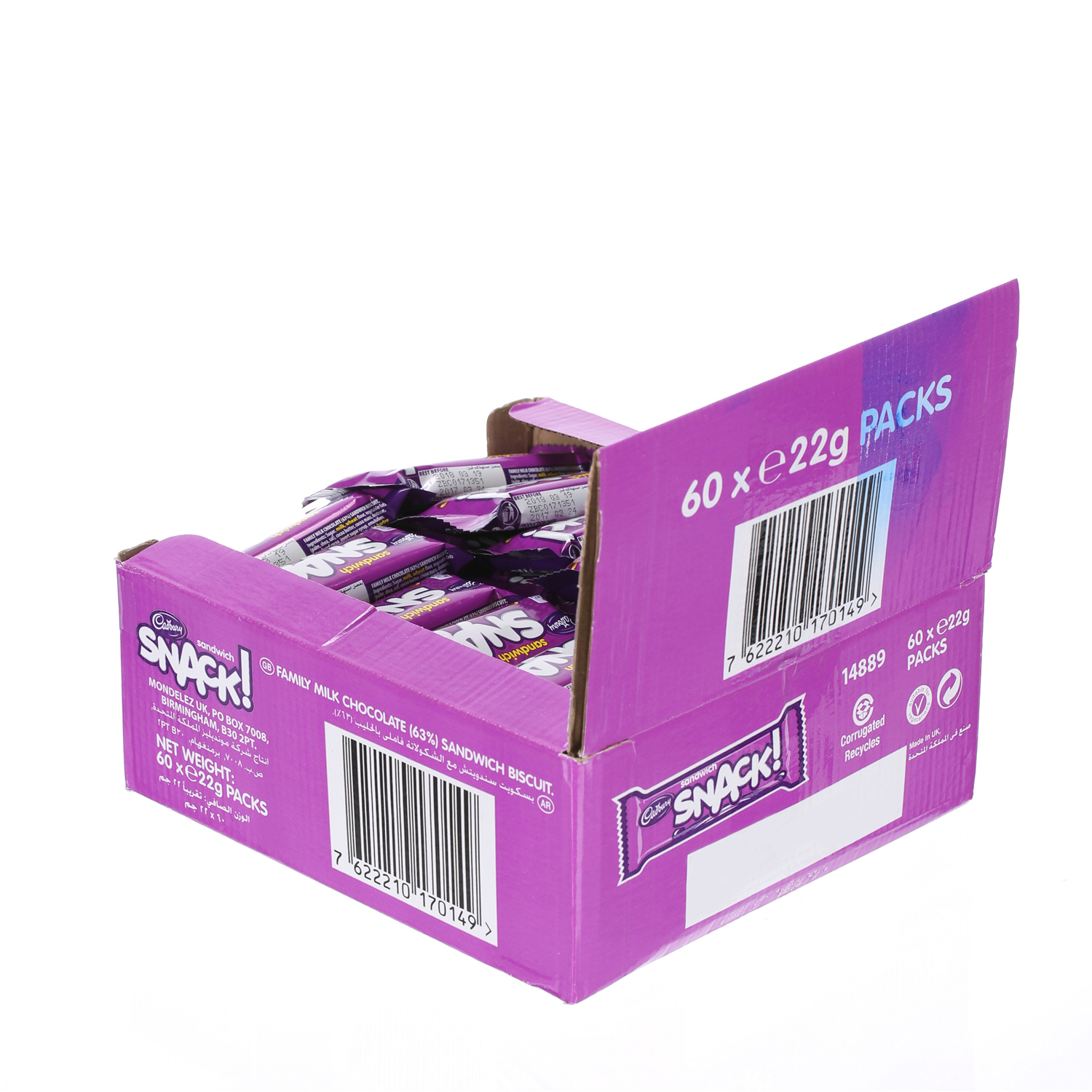 Cadbury Snack Sandwich 22 g × 60 Pieces