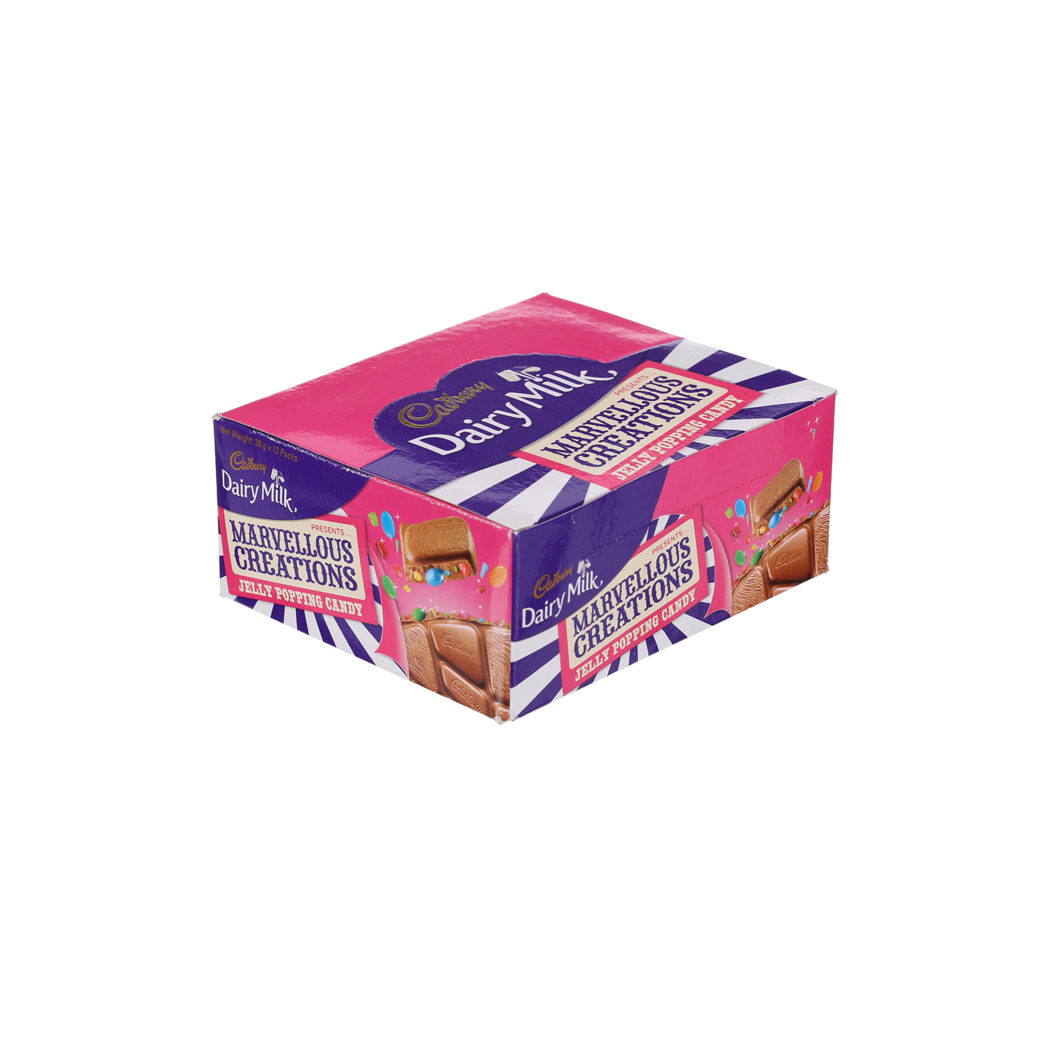 كادبوري حلوى فقاعات الجيلي 38 جرام × 12 قطعة
