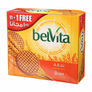 Belvita Bran Biscuit 62gm x 11+1 Free