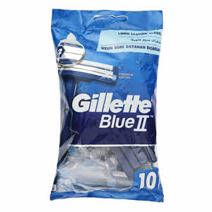Gillette Blue II Plus Men's Disposable 10 Razors
