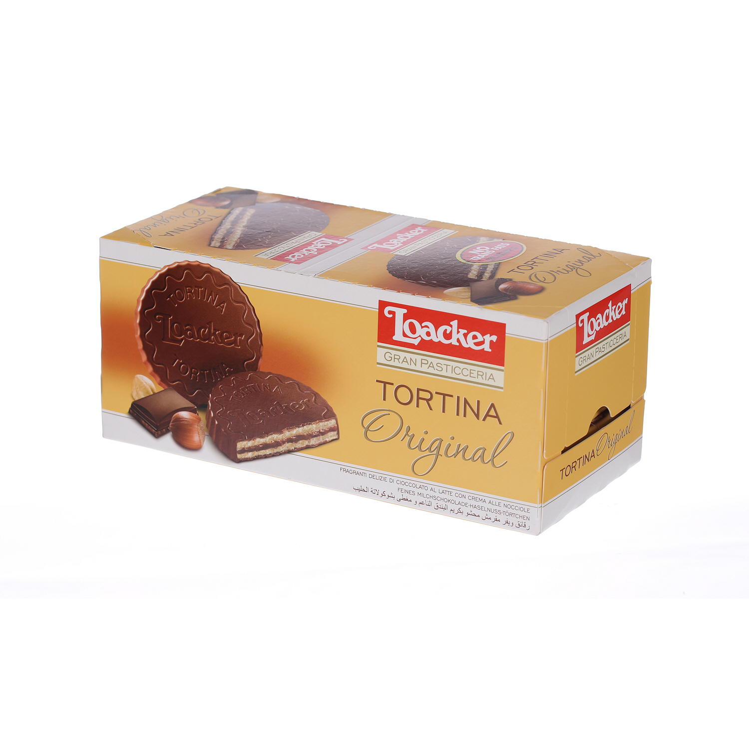 Loacker Tortina Chocolate Biscuits Sandwich 21 g × 24 Pieces