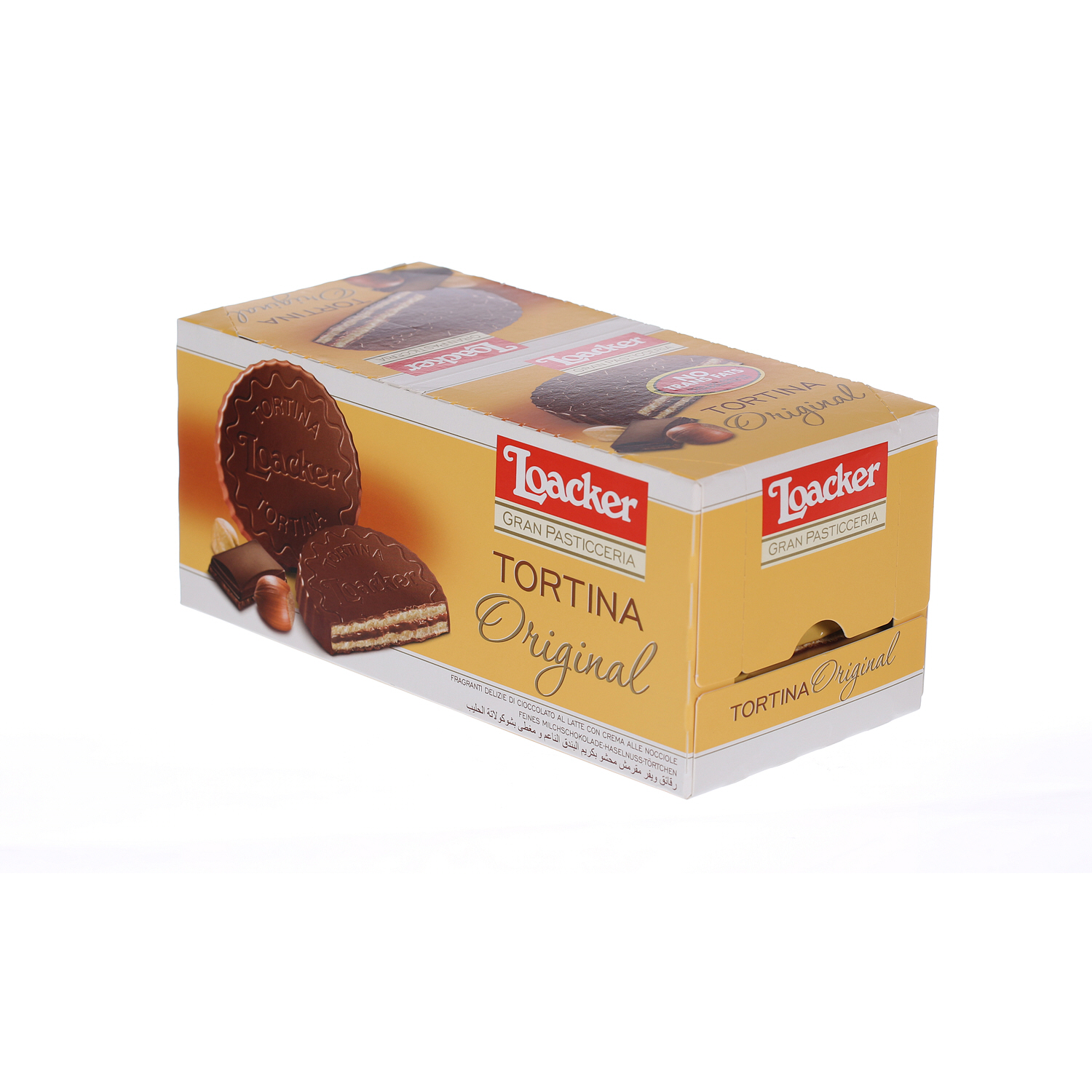Loacker Tortina Chocolate Biscuits Sandwich 21 g × 24 Pieces